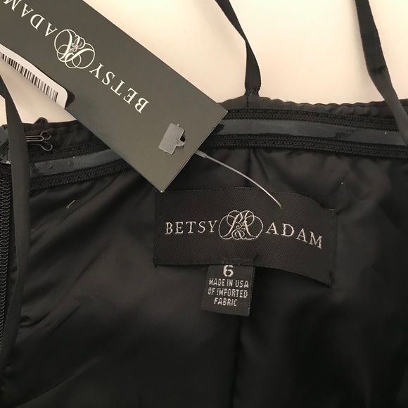 BETSY & ADAM Womens Lace Trim Hi-Low Party Dress - Picture 6 of 7